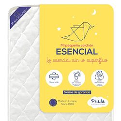 P'tit Lit - Colchón de bebé esencial - 60x120 cm - Climatizado: 1 lado verano / 1 lado invierno - OekoTex® - Hecho en Europa