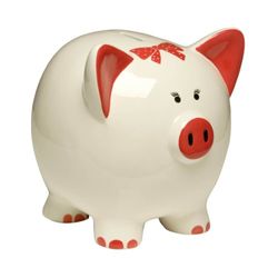 Premier Housewares Scarlet Ceramic Piggy Bank