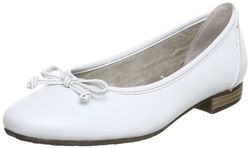 Jana Fashion 8-8-22100-20 dam ballerina, Vit vit 100-41.5 EU X-Weit