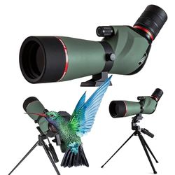Gosky 2021 Télescope d'observation 20-60 x 60 pour la Chasse et Le tir sur Cible et l'observation des Oiseaux avec trépied, Adaptateur de téléphone, Sac de Transport