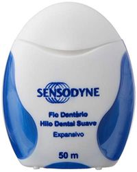 Sensodyne Fio dental macio e expansivo, com flúor e sabor de menta fresco, para pessoas com sensibilidade dentária, 50 m