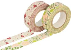 Classiky INNSPIRO Set van 2 Masking Tape Washi Masking Tape Washi verschillende designs A 15 mm x 15 m