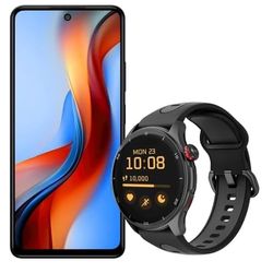 Set van twee smartphone-apparaten myPhone N23 Plus 5G + smartwatch myPhone Watch Adventure, smartphone 5000 mAh, NFC, 8 GB RAM, Dual SIM, vingerafdruklezer, smartwatch met GPS, AMOLED