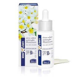 Helan Monoï de Tahiti - Siero Viso Antirughe Idratante con Vitamina C e E, Skincare con Protezione Solare 50+ Viso Tutela Collagene contro Luce Blu, Siero Illuminante Viso Make Up Skin Care 2in1 30 ml