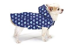 Croci C7174982 Impermeable para Perros Blue Hearts 20 cm