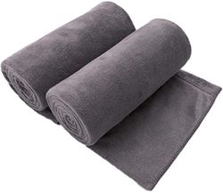 JML Lot de 2 serviettes de bain surdimensionnées en microfibre (101,6 x 203,2 cm), super absorbantes et à séchage rapide, draps de bain en microfibre douces et polyvalentes pour la plage, le sport, le
