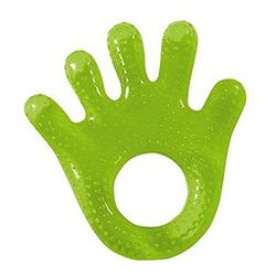 Simba 104013794Y12 - ABC Bitring - ABC bitring i Form av en Hand eller Fot i Färgerna Blått eller Rosa, 11 cm, Från 3 månader, Slumpmässigt Urval