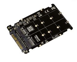 KALEA-INFORMATIQUE Adapterconverter voor het monteren van een M.2 M Key Gen 3.0 NVMe SSD en een M2 B Key SATA SSD in plaats van een U.2 SSD (U2 68Pin SFF-8639)