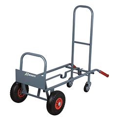 RIBIMEX PRCD2P Carrello professionale 2 posizioni, fisso e ribaltabile, 4 ruote, Portata 250 kg