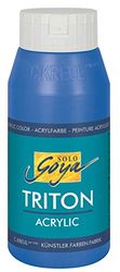 Kreul 17007 - Solo Goya Triton Peinture Acrylique Bleu Cobalt, Flacon de 750 ML, séchage Rapide et Mat, Peinture à Base d'eau, qualité Studio, Bon Pouvoir Couvrant et Bon rendement