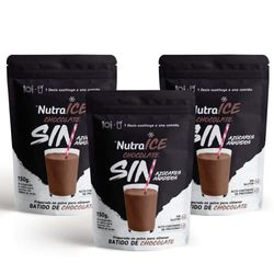 NUTRAICE Batido sustitutivo de comida. Sin azúcares añadidos. 50gr de producto sustituye a un desayuno, almuerzo o cena. Peso total 150 gr. Varios sabores. (Chocolate x3)