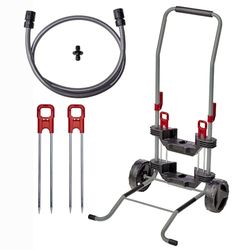 Einhell Chariot de transport pour enrouleur de tuyau (Avec sac collecteur de déchets verts, piquets)