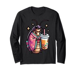 Cucaracha Bubble Boba Tea Anime Lindo Kawaii Manga Larga