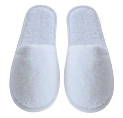 Arus Lèvres en Coton éponge Turque pour Femme Taille Unique, Blanc avec Semelle Noire., Taille Unique