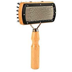 Trixie Wooden Double Sided Dog Brush, 18 x 10 cm, Pack of 4