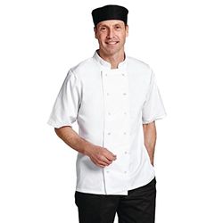 Whites Chefs Apparel B250-XL Boston kortärmad jacka, X-Large, vit