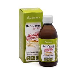 PLAMECA - Ber-Detox, Función Normal del Hígado, Detox Hígado, con Colina, Alcachofera, Cardo Mariano, L- Metionina, Inositol, Curcumina y Berberina, Detox Jarabe, Detox Bebida, Sabor a Fresa - 250 ml