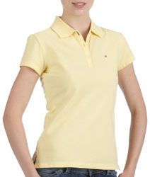 Tommy Hilfiger Poloshirt voor dames, Geel (licht vreugdevuur geel), 64