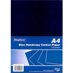 Stephens - 100 fogli di carta carbone, 10 blocchi, colore: Blu
