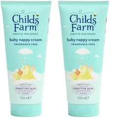Childs Farm Baby Nappy Cream, Fragrance Free | Soothing, Moisturising & Hydrating | Suitable for Newborns with Dry, Sensitive & Eczema-prone Skin, 100ml (Pack of 2)