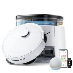 Lefant M3 Robot Vacuum Cleaner with Mop, All-in-One Station, 10,000Pa Strong Suction, Dual-Spin Mops, dToF Laser Navigation, Auto Mop Wash & Dry, Self-Emptying, Works on WiFi 2.4G & 5G