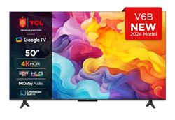 TCL 50V6B 50" 4K Ultra HD, HDR TV, Smart TV Powered by Google TV (Dolby Audio, Motion Clarity, Control por Voz, Compatible con Google Assistant, Chromecast Integrado)