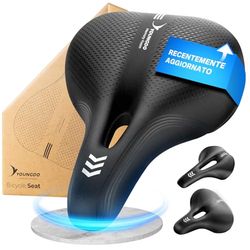 Sella per Bici Impermeabile, Sellino per Bicicletta, Sella MTB in Gel, Uomo Donna Sedile Bicicletta Comoda Ergonomico e Traspirante per Biciclette da Strada, City Bike, Mountain Bike