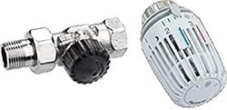 Heimeier HEIMSETD12 Thermosat set, ventiel 2202 doorgangsvorm en kop "K" 7000 DG, 1/2 inch