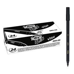 BiC Kids Visa - Pennarelli, confezione da 24 nero