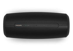 PHILIPS S6305/00 Bluetooth Speaker, Altoparlante Bluetooth con funzione Power Bank (Bluetooth 5.0, Impermeabile IPX7, 20 ore di durata, USB, Luci LED multicolore), Nero - Modello 2020/2021