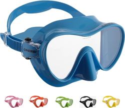 CRESSI F1 Mask Blue - Ramlös mask för dykning och snorkling, Blå, En storlek, Unisex