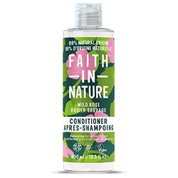 Faith in Nature Balsamo Naturale alla Rosa Selvatica, Riequilibrante, Vegano e Non Testato su Animali, Senza SLS e Parabeni, Tutti i Tipi di Capelli, 400 ml