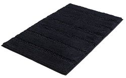 Kleine Wolke Monrovia Bath Rug, Polyester, Black, 70 x 120 x 2.5 cm