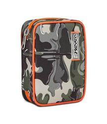 Seven Lightventure - Estuche Escolar Speed Pad, Color Verde, Negro y Naranja, portalápices Mono con Compartimentos extraíbles y bolígrafos, lápices, Colores, Accesorios para Mochila, elementales,