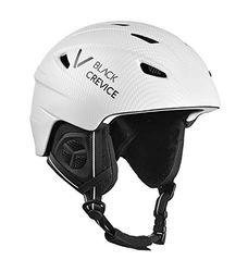 Black Crevice Casque de Ski Strip Adulte Unisexe, Blanc Carbone Mat/Noir, S (55-56 cm)