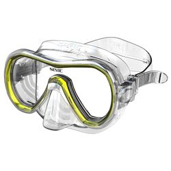 Seac Giglio, máscara de lente única para mergulho e snorkeling, unissexo para adultos, transparente/amarelo, regular