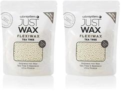 Salon System 700g Tea Tree Flexiwax and Beeswax Just Wax Stripless Beads (Pack of 2)
