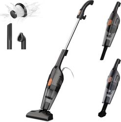 Deerma DEM-DX115C Aspirapolvere Senza Sacco 2 in 1, Ultraleggera con Filtro HEPA, 600W, Serbatoio da 1,2L, Ideale per Pavimenti Duri, Tappeti e Peli di Animali