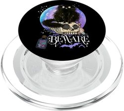 Halloween carino gatto e teschio perfetto per festeggiare Halloween PopSockets PopGrip per MagSafe