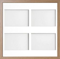 Allington Range 40x40-cm Beech Picture Photo Frame with White 4-Aperture Mount for Image Size 7x5-inch (Landscape)