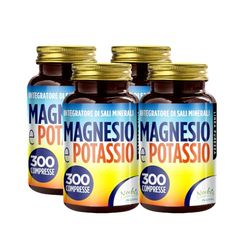 Magnesio y Potasio 300 Comprimidos (x4) - Suplemento para Combatir el Cansancio, la Fatiga y Adaptarse al Calor | Citrato de Magnesio y Citrato de Potasio Alta Asimilación