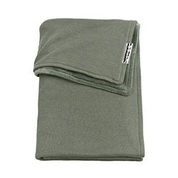 Meyco 2754032 Ledikantdeken knit basic velvet, 100x150 cm, forest green