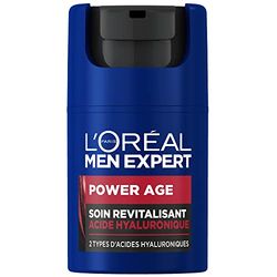 L'Oréal Men Expert - Potrójna Działanie Odżywka Przeciwstarzeniowa dla Mężczyzn - Nawilżanie 24 godziny - Kwas hialuronowy - Do codziennego użytku - Dla wszystkich rodzajów skóry - Power Age - 50 ml