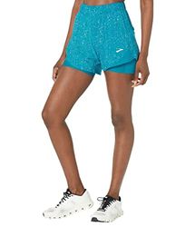 BROOKS 221464486 Chaser 5" 2-in-1 Short Pantaloncini Donna Blue Taglia 20