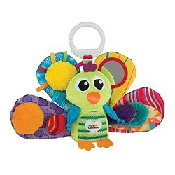 LAMAZE Jacques the Peacock, Clip on Pram and Pushchair Newborn Baby Toy, Sensory Toy for Babies Boys and Girls de 0 a 6 meses