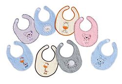 Interbaby 00127 - verpakking met 12 slabbetjes, klittenbandsluiting, 20 x 30 cm, uniseks