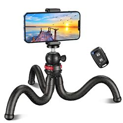 CIRYCASE Smartphone-statief, 360 graden draaibaar, flexibel, mini-statief voor camera met bluetooth-afstandsbediening, selfiestick, statief voor telefoons, camera en Gopro, ideaal voor video-opname
