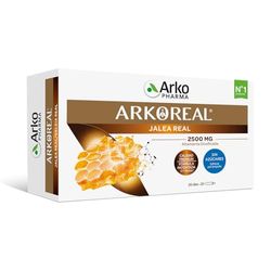 Arkopharma Arkoreal Jalea Real 2500mg Sin Azúcar 20 Ampollas, Máxima Concentración En Jalea Real, Complemento Alimenticio