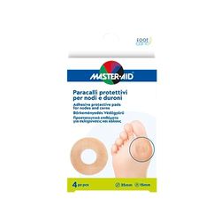 MASTER AID Footcare Calli - Paracalli Adesivi - Per Lenire il Dolore associato a Nodi e Duroni - 1 Confezione da 4 Pezzi - 35mm Diametro Esterno, 15mm Diametro Interno