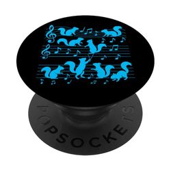 Notas musicales divertidas Amantes de las ardillas PopSockets PopGrip Adhesivo